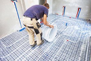 Floor heating installation